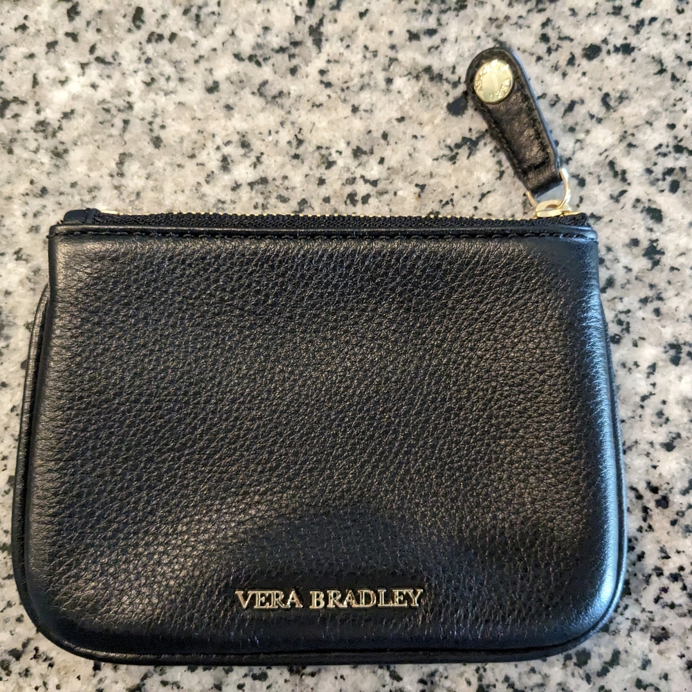 Vera Bradley Leather Callie Zip Pouch in Cheetah